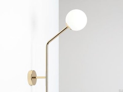 Luminária de parede vertical Pure Metal Gold