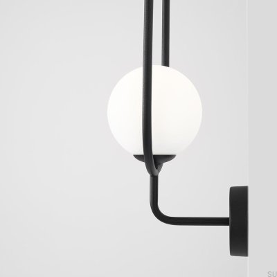 Luminária de parede Riva Metal Preto