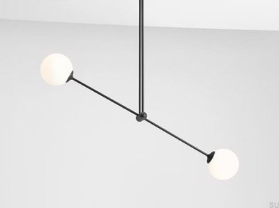 Luminária de teto Ohio 2 Metal Preto