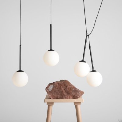 Luminária Pendente Bosso 4 Metal Preta