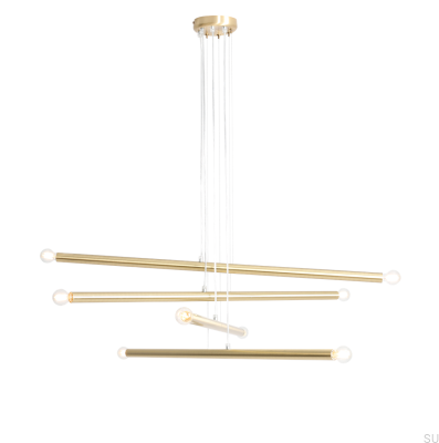 Luminária pendente de latão Tubo 8