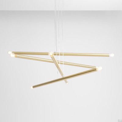 Luminária pendente de latão Tubo 8