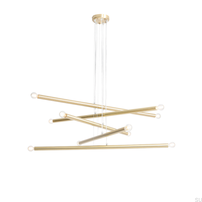 Luminária pendente de latão Tubo 10