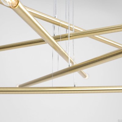 Luminária pendente de latão Tubo 10