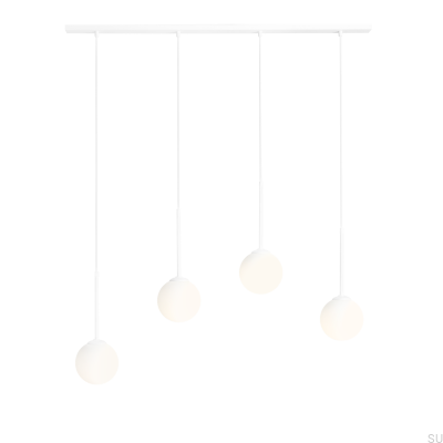 Luminária pendente Bosso 4 Metal Branco