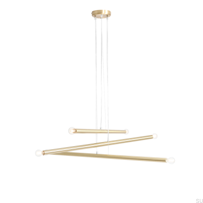 Luminária pendente de latão Tubo 6