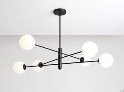 Luminária de teto Homme 6 Metal Preto