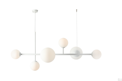 Luminária Pendente Dione 6 Metal Branca