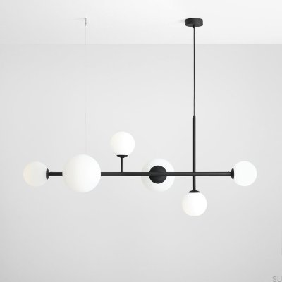 Luminária Pendente Dione 6 Metal Preta