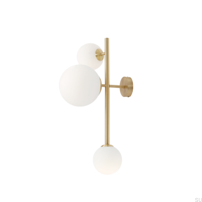 Luminária de parede Dione 3 latão escovado