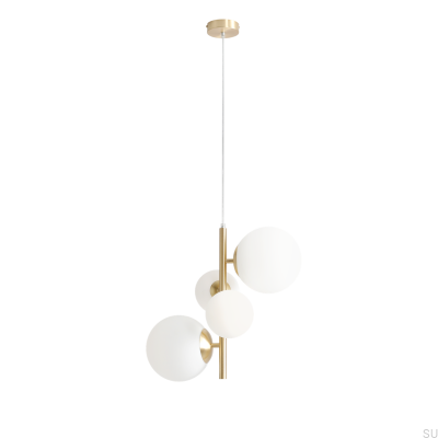 Luminária Pendente Bloom 4 Latão Escovado