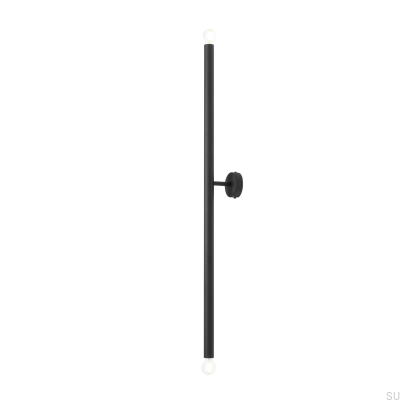 Luminária de Parede Tubo 2 L Metal Preto