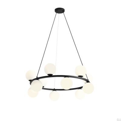 Luminária Pendente Krone 12 Metal Preta