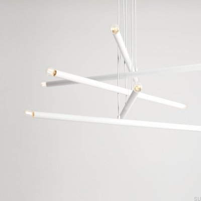 Luminária pendente Tubo 10 Metal Branco