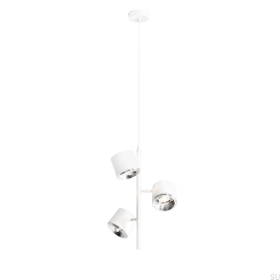Luminária suspensa Bot 3 Metal Branco