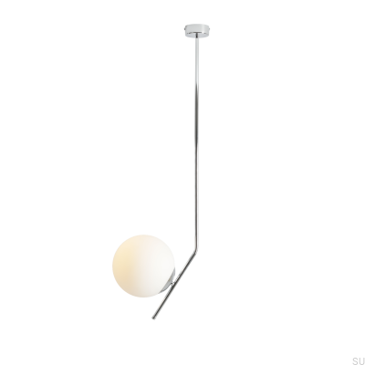Luminária de teto Gallia Long Metal Cromado e Prateado