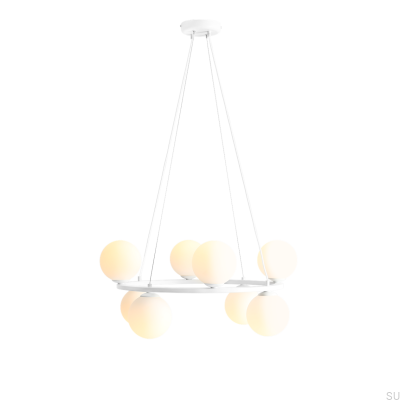 Luminária Pendente Krone 8 Metal Branca