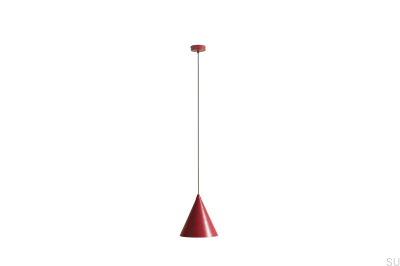 Luminária pendente Form Metal Borgonha