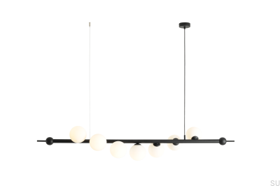 Luminária Pendente Wave 7 Metal Preta