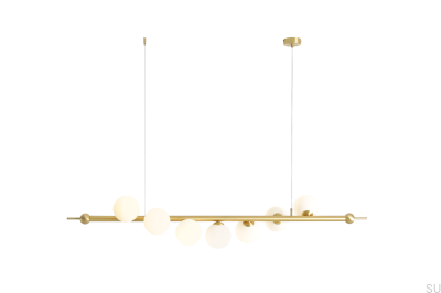 Luminária pendente de latão Wave 7
