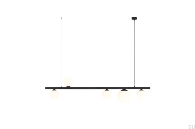 Luminária suspensa Garda 5 Metal Preto