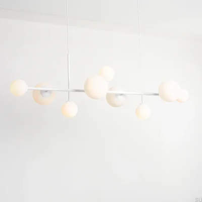 Luminária Pendente Dione 9 Metal Branca
