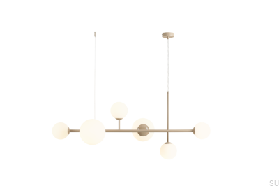 Luminária Pendente Dione 6 Metal Bege