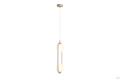 Luminária Pendente Riva 2 Metal Bege