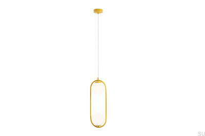Luminária Pendente Riva 2 Metal Mostarda