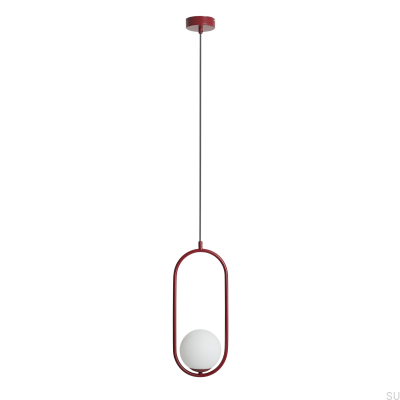 Luminária pendente Riva Metal Borgonha