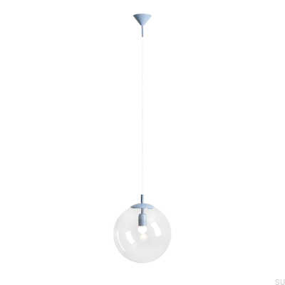 Luminária suspensa Globe Metal Azul