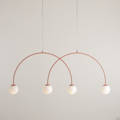 Luminária Pendente Una 4 L Metal Coral