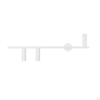 Luminária de parede Trevo 3 Metal Branca (Esquerda)