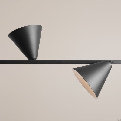 Luminária suspensa Form 4 Metal Preto