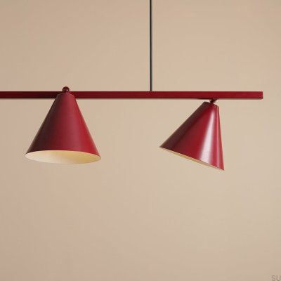 Luminária pendente Form 4 Metal Borgonha