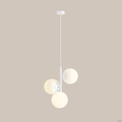 Luminária Pendente Fin 3 M Metal Branca