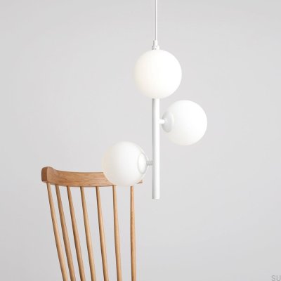 Luminária Pendente Fin 3 S Metal Branca