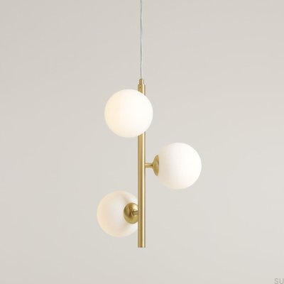 Luminária pendente Fin 3 S em latão