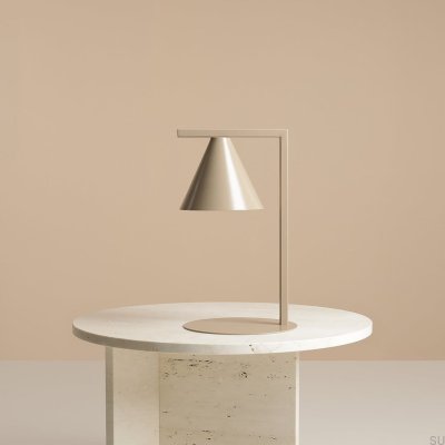 Luminária de mesa Form Metal Bege
