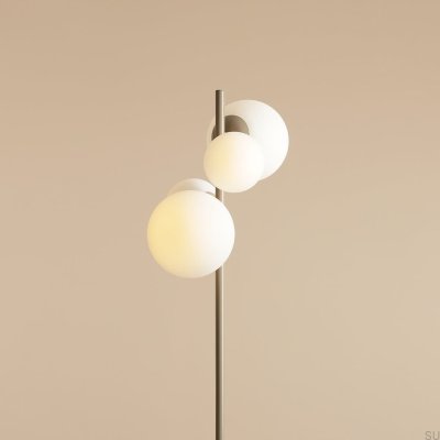 Luminária de Piso Bloom Metal Bege