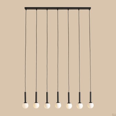Luminária Pendente Riu 7 Metal Preta