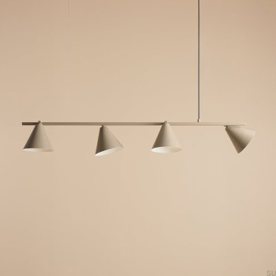 Luminária pendente Form 4 Metal Bege