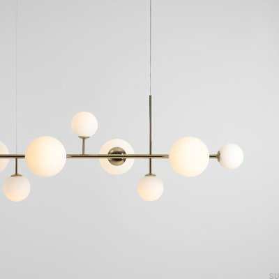 Luminária Pendente Dione 9 Metal Dourado