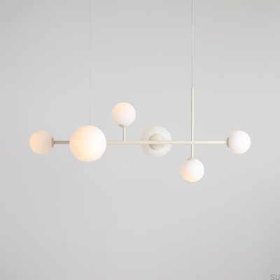 Luminária Pendente Dione 6 Metal Creme
