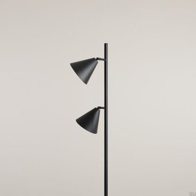 Luminária de chão Form 2 Metal Preto
