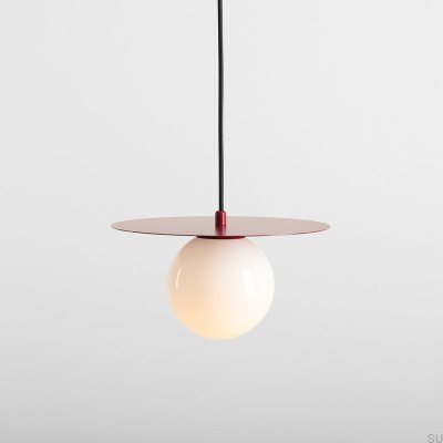 Luminária suspensa Loop S Metal Borgonha