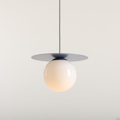 Luminária Pendente Loop M Metal Azul