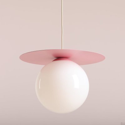 Luminária suspensa Loop L Metal Rosa