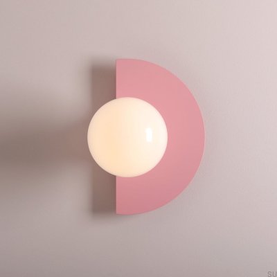 Luminária de parede Loop Metal Rosa