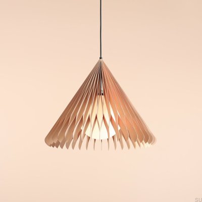 Luminária pendente Nature Sun M Madeira Faia